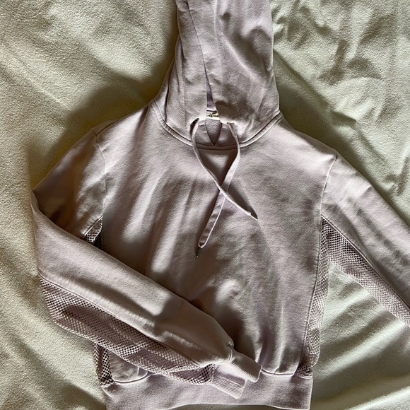 Garage violet/light pink cropped hooded sweatshirt - Picture 1 of 4